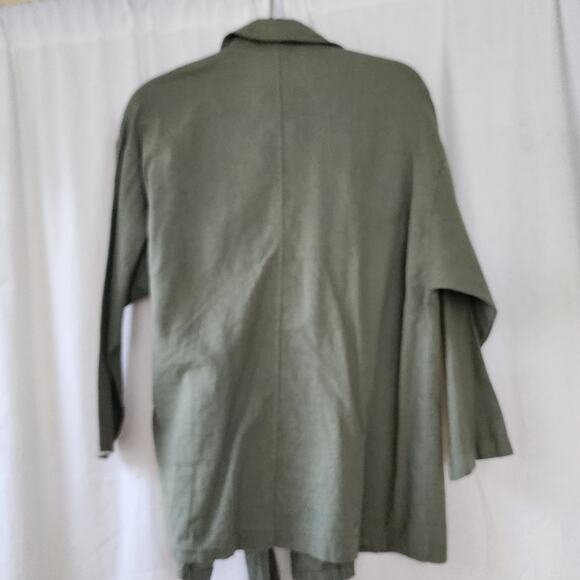Lara G. Linen Blazer S olive green lagenlook NWTWorkwear Office Summer cotton - Picture 2 of 11